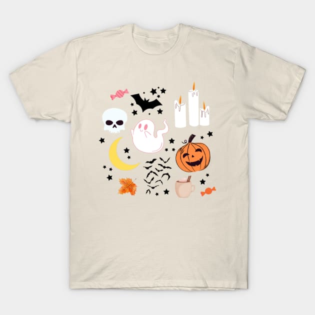 Fun gothic autumn pattern T-Shirt by LukjanovArt